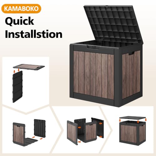 35 Gallon Outdoor Storage Box Waterproof Deck Box for Patio