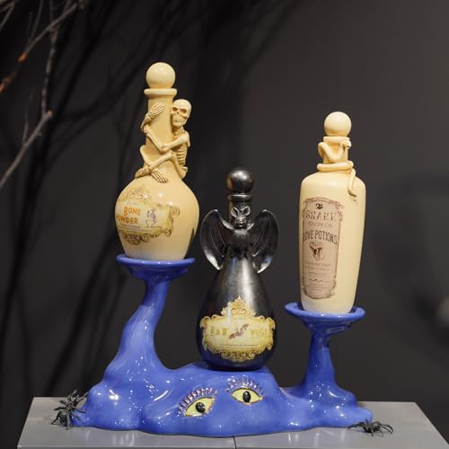 Halloween Poison Bottles Resin Snake Witch Potion Decor