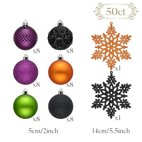 50ct Halloween Ornaments Tree Decorations Indoor 2 Inch (50 Count)