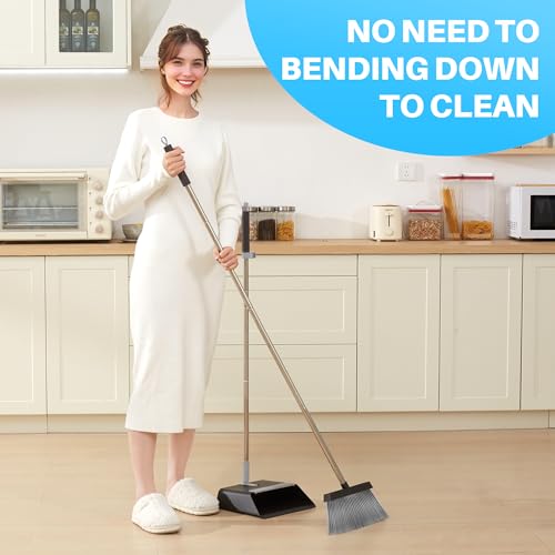Black Broom and Dustpan Set