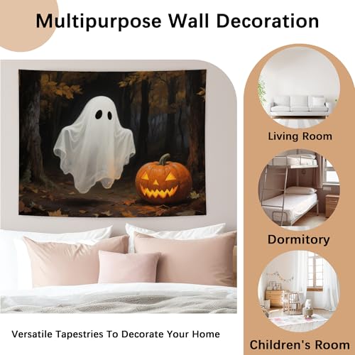 WHCHJ Gothic Halloween Ghost Pumpkin Tapestry