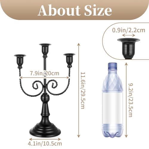 Black Candelabra Candle Holder for Halloween (2 Count)