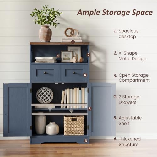 Farmhouse Storage Cabinet with Drawers