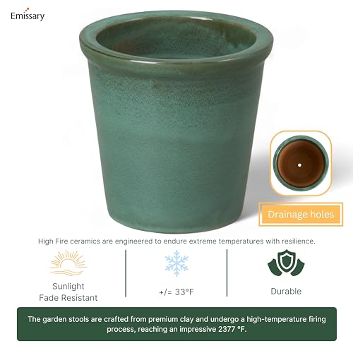 Emissary Round Stoneware Planter