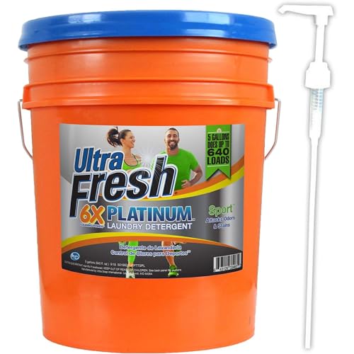 5 Gallon Liquid Laundry Detergent Washing Soap for All Machine Types (640 Fl Oz)