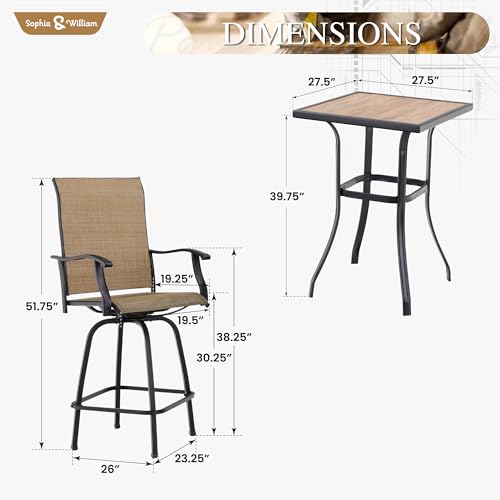 5 Piece Patio Bar Set (5 Count)