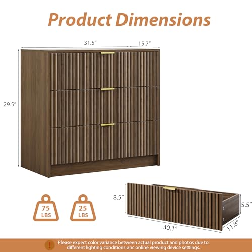 Fluted Dresser for Bedroom