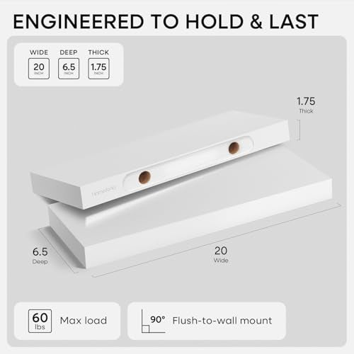 20 Inch Floating Shelves (3 Count)