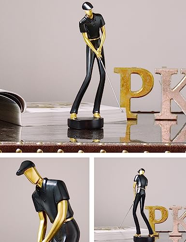 Golfer Figurine Statue Golf Sculpture Modern Home Decor 9.4 Inch