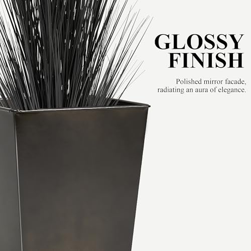 Garden 28" Large Metal Glazed Planter Set of 2 (2 Count)