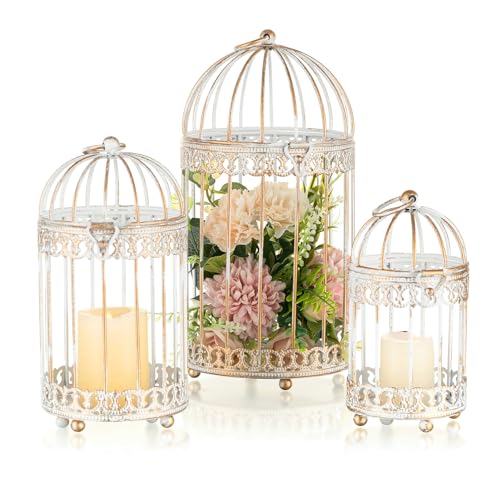 Decorative Candle Lanterns White (3 Count)