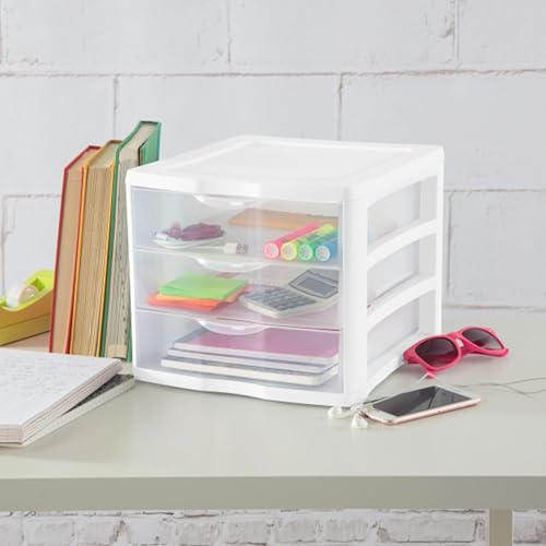 Wide 3 Drawer Storage Unit for Bedroom and Dresser (4 Count)