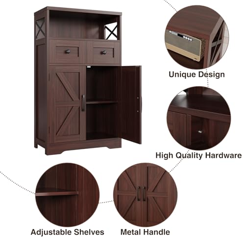 Farmhouse Accent Storage Cabinet with Drawers