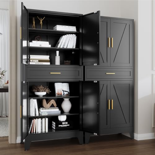 71 "Farmhouse Metal Filing Cabinet with a Drawer and 4 Adjustable Shelves
