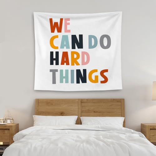 We Can Do Hard Things Inspirational Tapestry