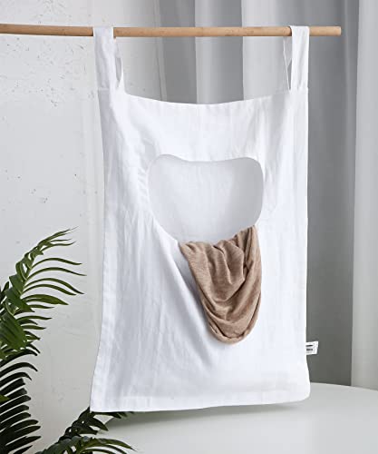 100% Linen Door Hanging Laundry Hamper Bag