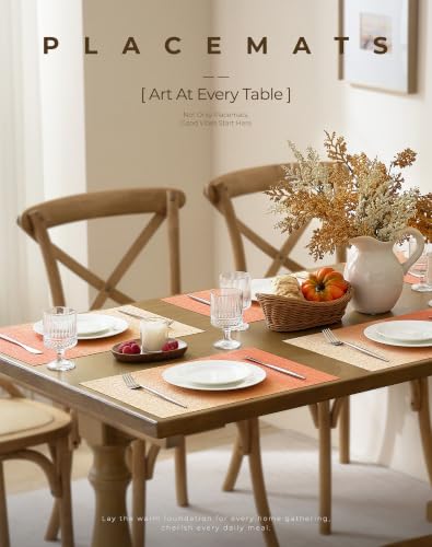 Woven Vinyl Fall Placemats Set of 12 (12 Count)