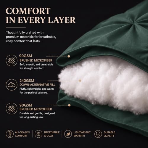 Queen Comforter Set Forest Green