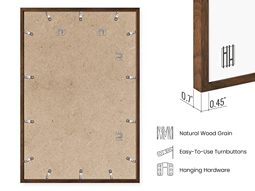 24x36 Walnut Oak Frame Set of 3 (4 Count)