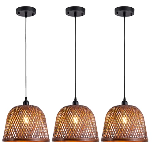 3 Pack Bamboo Pendant Light