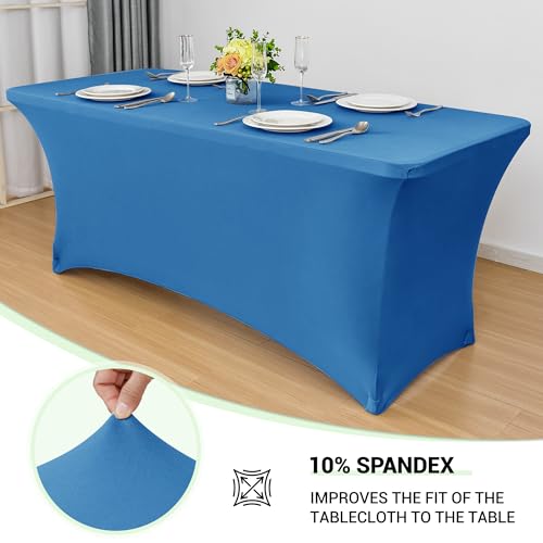 6ft Stretch Spandex Table Cover for Folding Tables (2 Count)