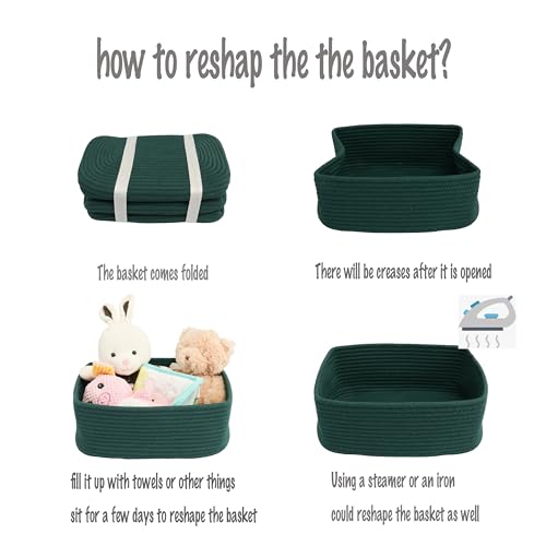 Small Woven Storage Baskets for Shelves (3 Count)