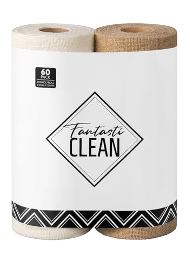 Microfiber Cleaning Cloth Roll (60 Count)