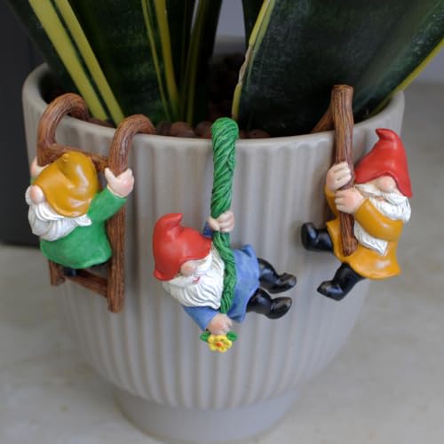 3 PCS Climbing Gnomes Tree Faces Decor Outdoor for Yard (3 Count)