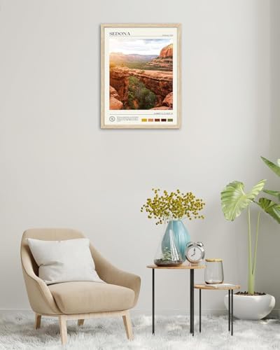 12x16IN Sedona Framed Wall Art Red Rock Canvas Print