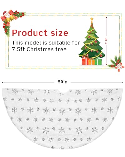 60 Inches Faux Fur Christmas Tree Skirt