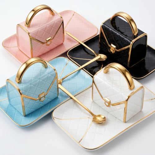4 Sets Coffee Mug Elegant Handbag Shaped Cup