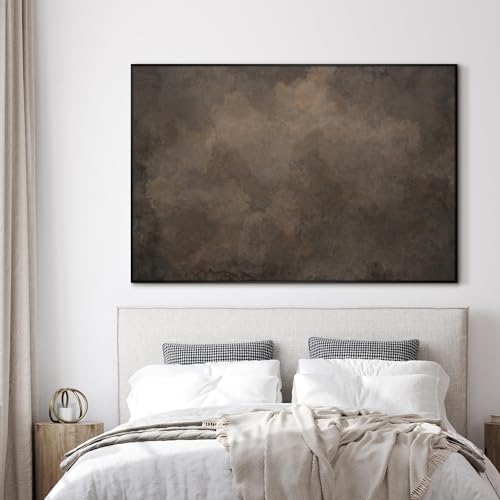 46"x72" Extra Large Framed Wall Art Neutral Cloudy Abstract Illustration