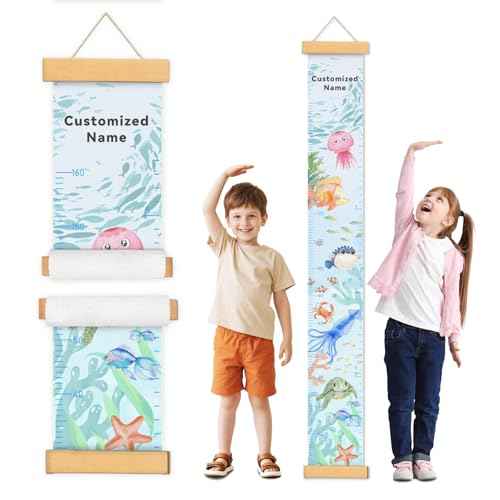 Personalized Name Growth Chart Wall Decor for Kids