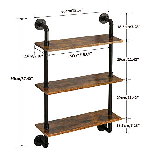 3 Tiers Industrial Pipe Shelves