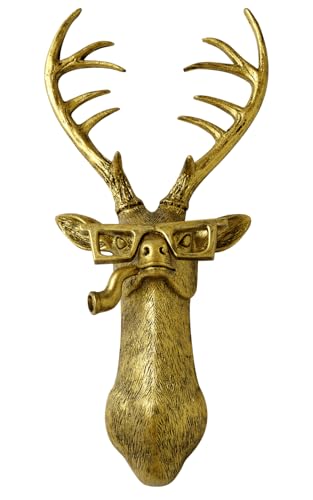 Deer Head Wall Mount 17 inchs Gold Deer Decor PU Foam Material