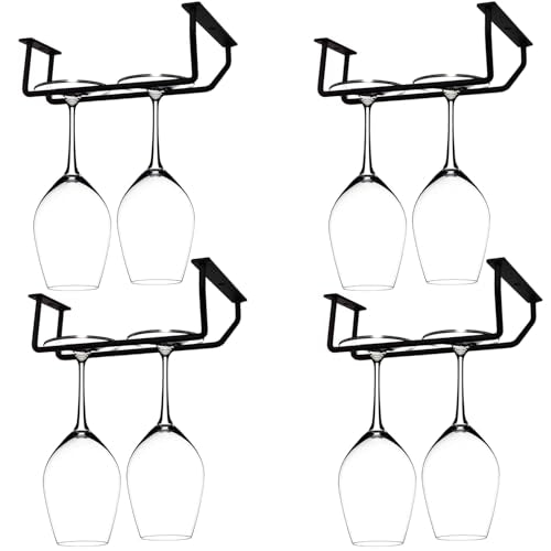 7 Inch Black Wine Glass Rack (4 Count)