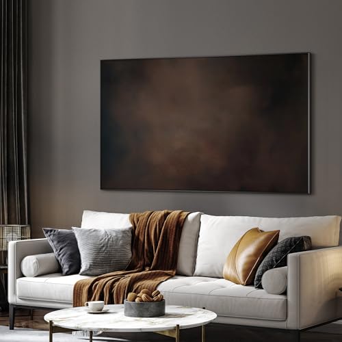 36"x60" Extra Large Framed Wall Art Dark Brown Abstract Moody Illustration for Home Living Room Bedroom Decor