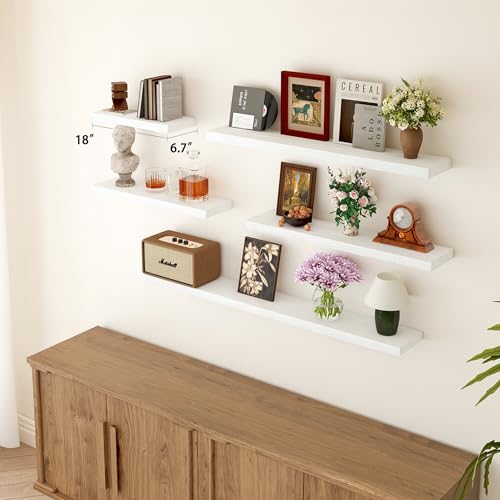 Wood Floating Shelves 18 inch (2 Count)