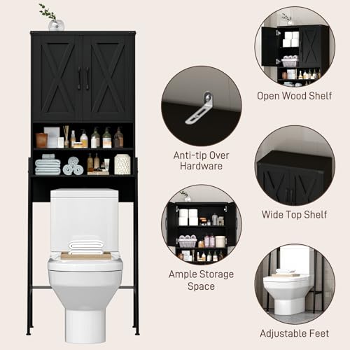 Metal Frame Over The Toilet Storage Cabinet