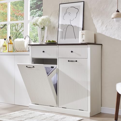 Double Tilt Out Trash Cabinet