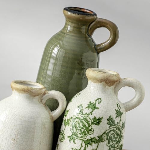 Vintage Vase Set of 3 with Handle (3 Count)
