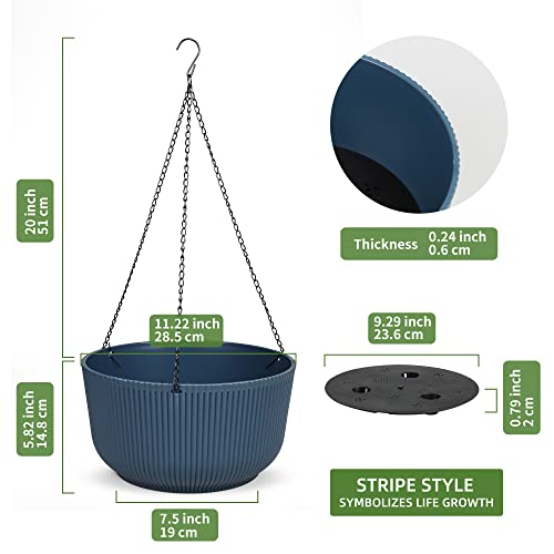11.2 Inch Self Watering Hanging Planter (2 Count)