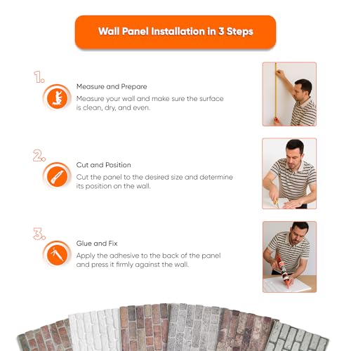 3D Brick Effect Wall Panels