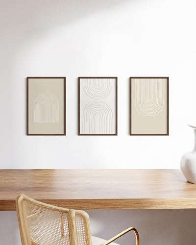 11x17 Walnut Oak Wood Picture Frames Set of 15