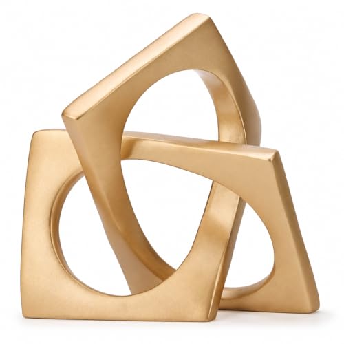 Gold Knot Statue for Coffee Table Centerpiece Decor