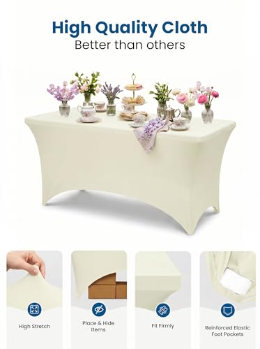 Spandex Table Cloth 2 Pack [4FT (2 Count)