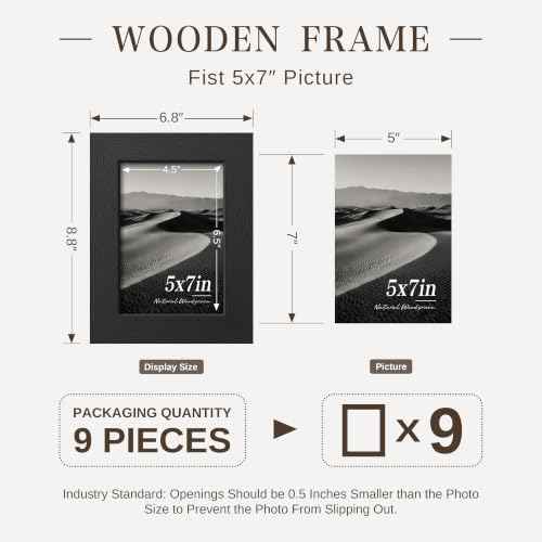 5x7 Picture Frame Set of 9