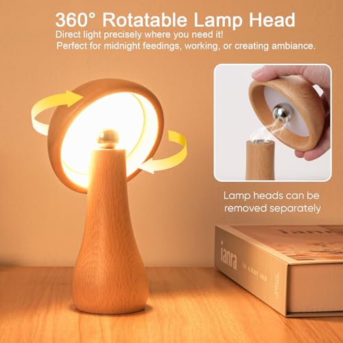 Wooden Small Mushroom Lamp