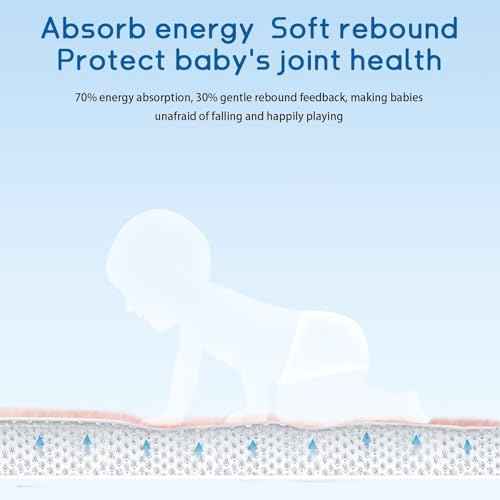 Baby Play Mat for Floor Nursery Rug Muscle Mat Area Rug Playroom Rug 79"x110" Playpen Mat Elastic Foam 1.3" Thick Crawling Mat for Babies