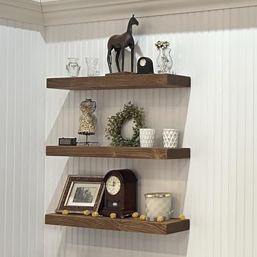 30 Inch Wooden Floating Shelves for Wall